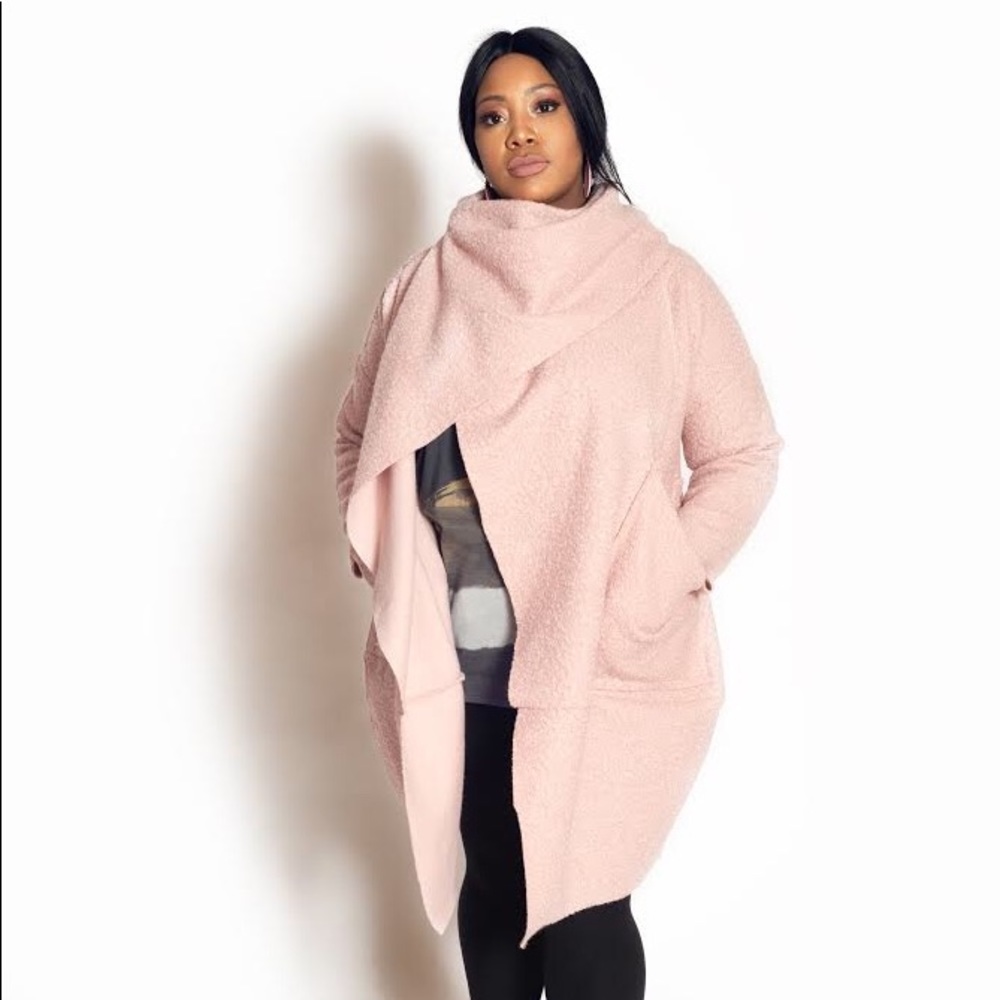 Bajii(+) Italian Wool Blend Plus Size Coat